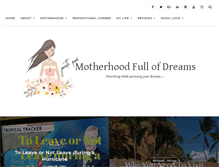 Tablet Screenshot of motherhoodfullofdreams.com